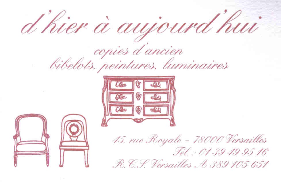 Boutique D'hier � Aujourd'hui